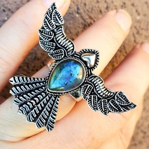 New Labradorite Silver Mystic Ring.